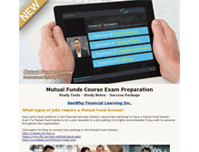 Tablet Screenshot of mutualfundsexam.com